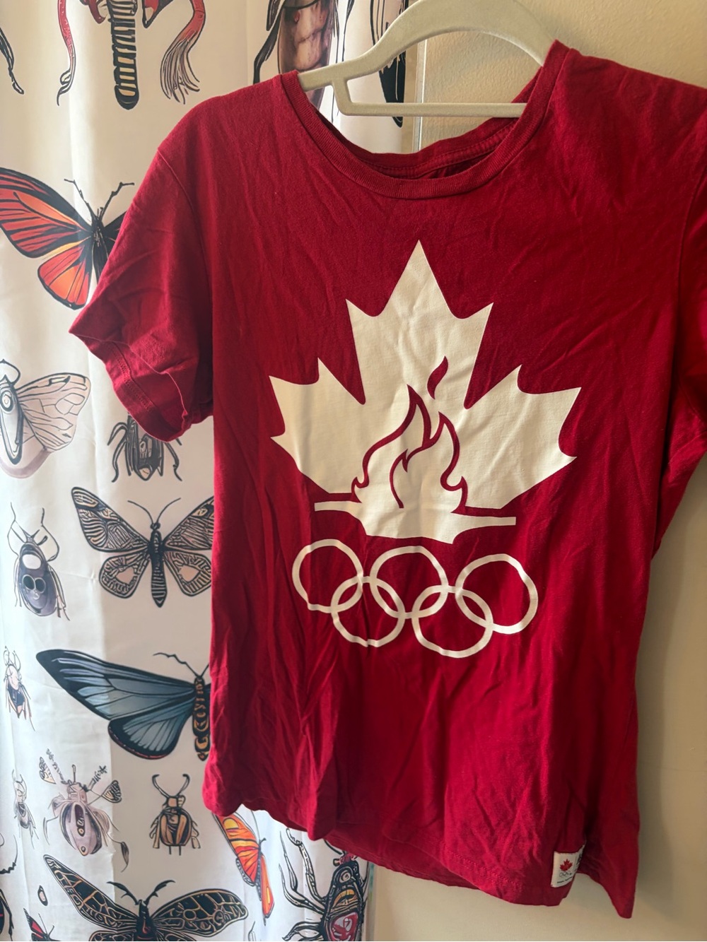 Red Canada Maple Leaf Olympic Graphic Short Sleeve Tee